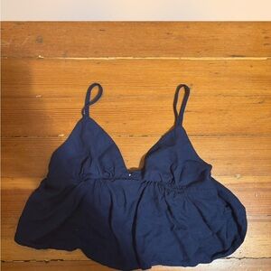Navy blue babydoll top Pacsun